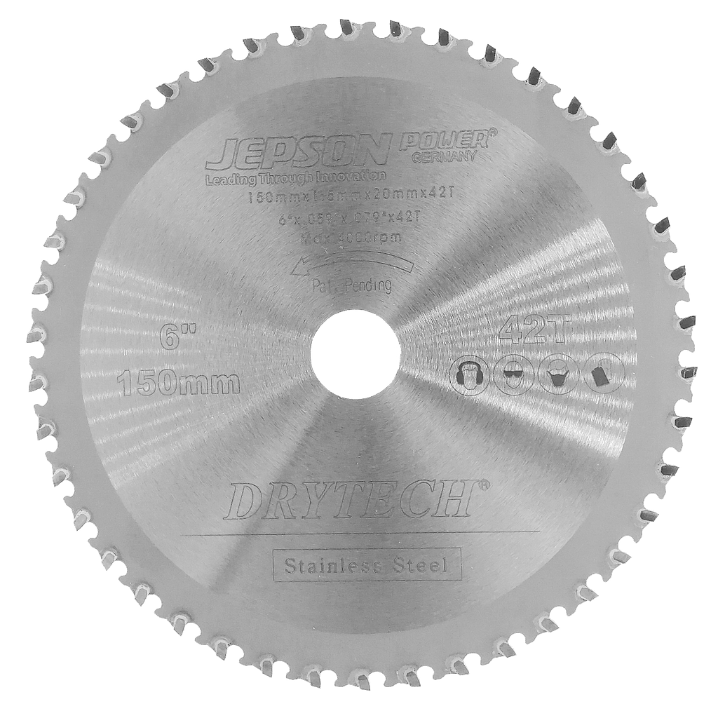 6'' Drytech® carbide tipped saw blade for cordless tools ø 150 mm / 42T for stainless steel