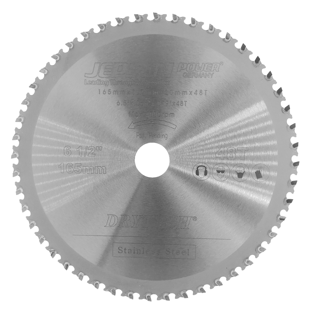 6 1/2'' Drytech® carbide tipped saw blade for cordless tools ø 165 mm / 48T for stainless steel