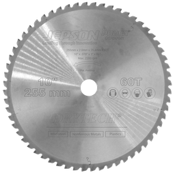 [600598] 10'' Drytech® carbide tipped saw blade ø 255 mm / 60T for steel (thin walled)